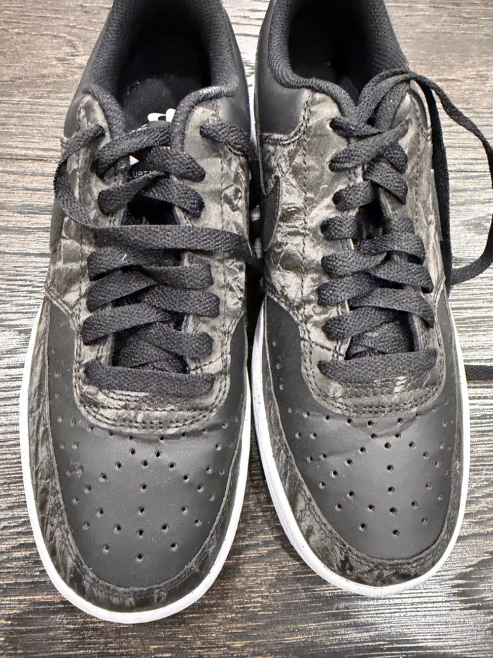Nike WMNS Court Vision Lo Nn Black Women's Size 7 - Picture 4 of 10